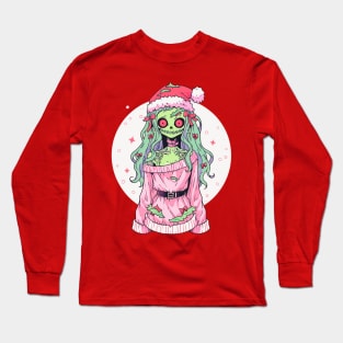 Cute Christmas Zombie Long Sleeve T-Shirt